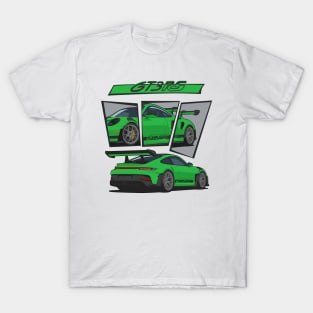 car 911 gt3 rs detail green T-Shirt